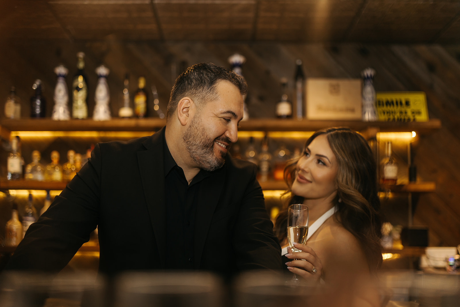 Elegant engagement session portrait